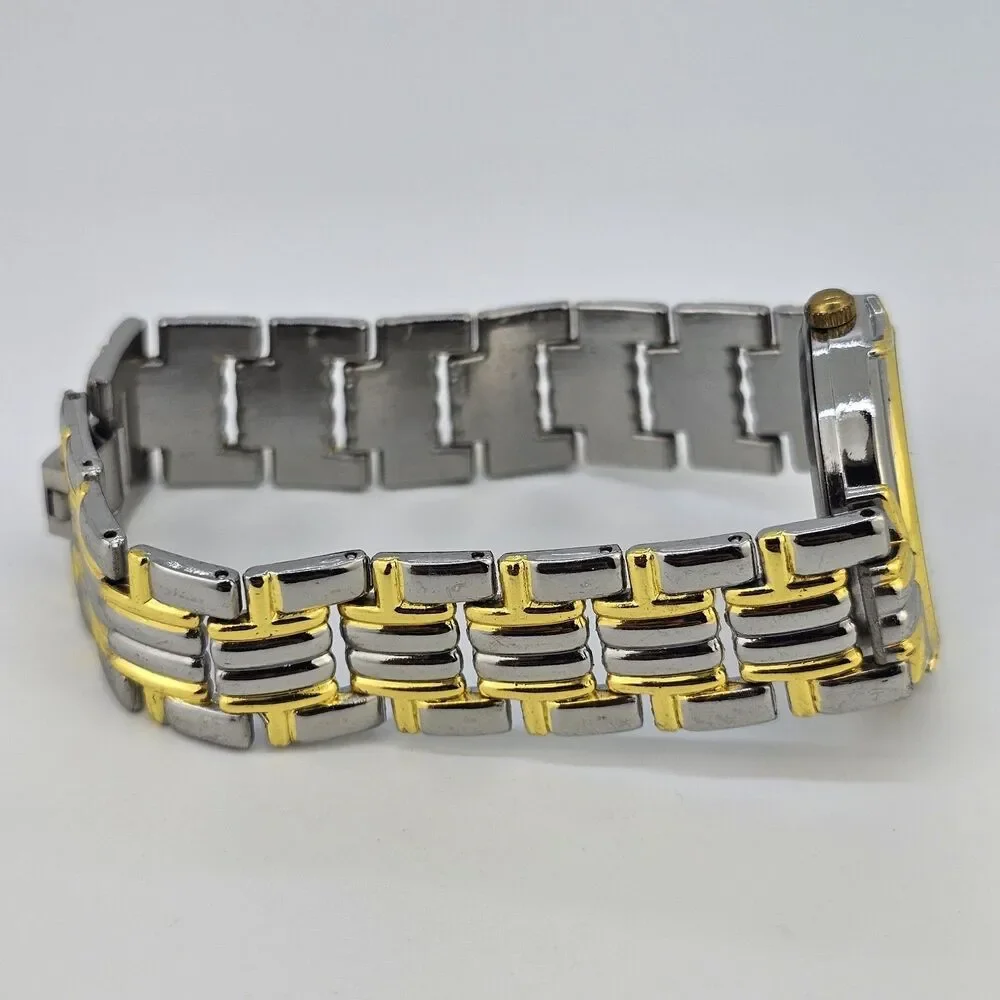 32MM Women's Watch‎ White Dial Gold Gray Bracelet Band 7.5
